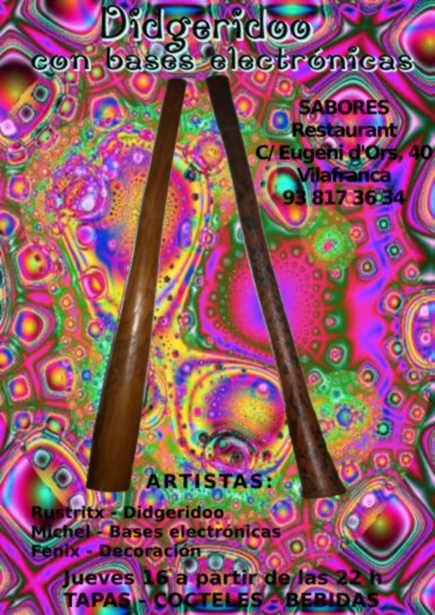 Cartell - Didgeridoo amb bases electròniques